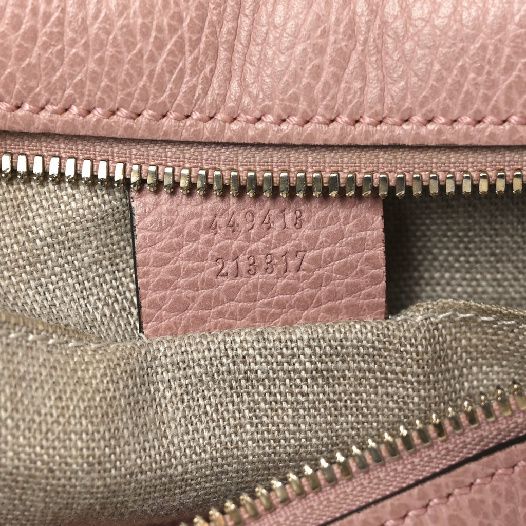 Gucci Monogram Mini Bree Messenger Bag Beige Soft Pink
