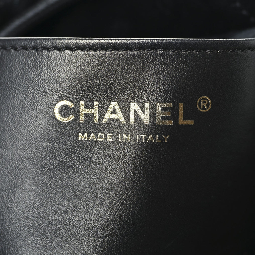 Chanel Shiny Calfskin Quilted Mini Chanel 22 Black