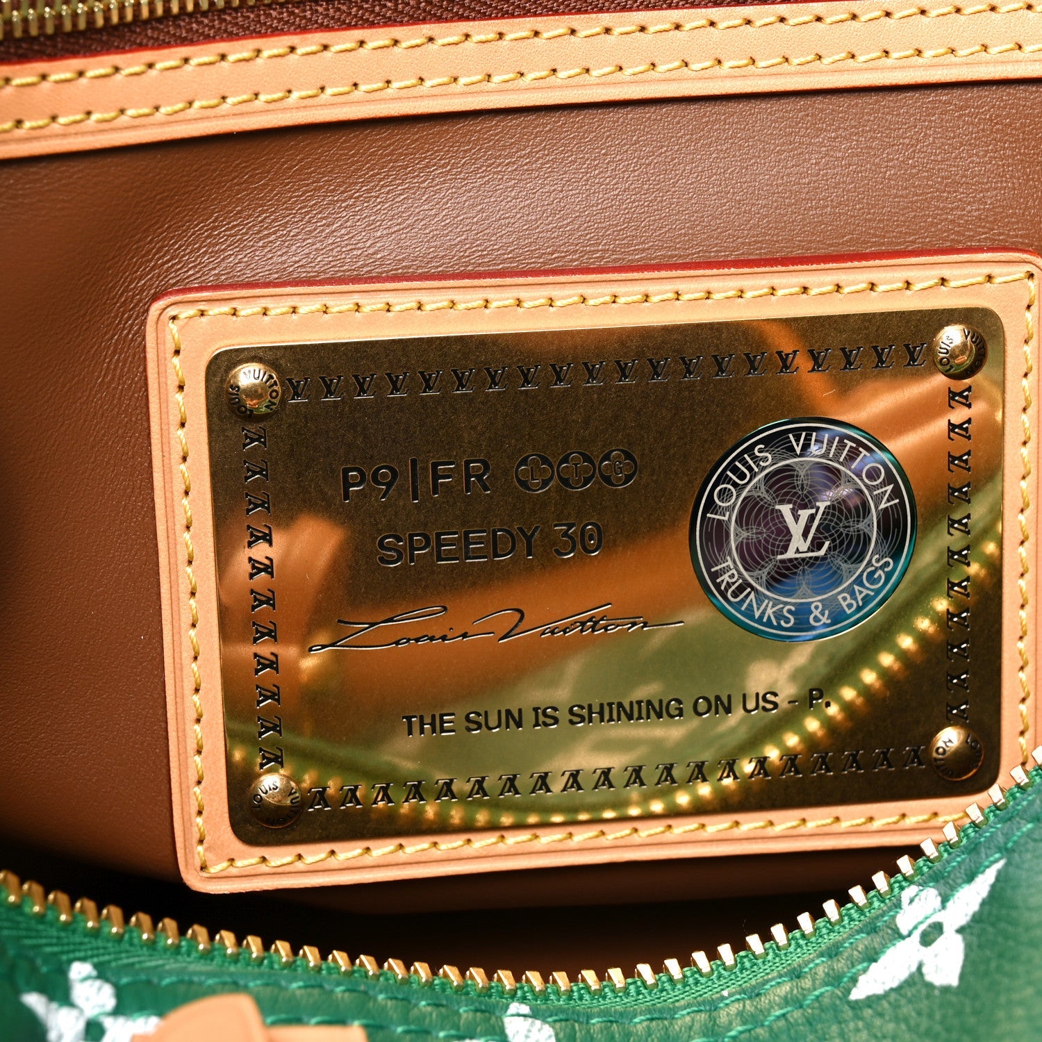 Louis Vuitton Calfskin Monogram Speedy P9 Bandouliere 30 Green