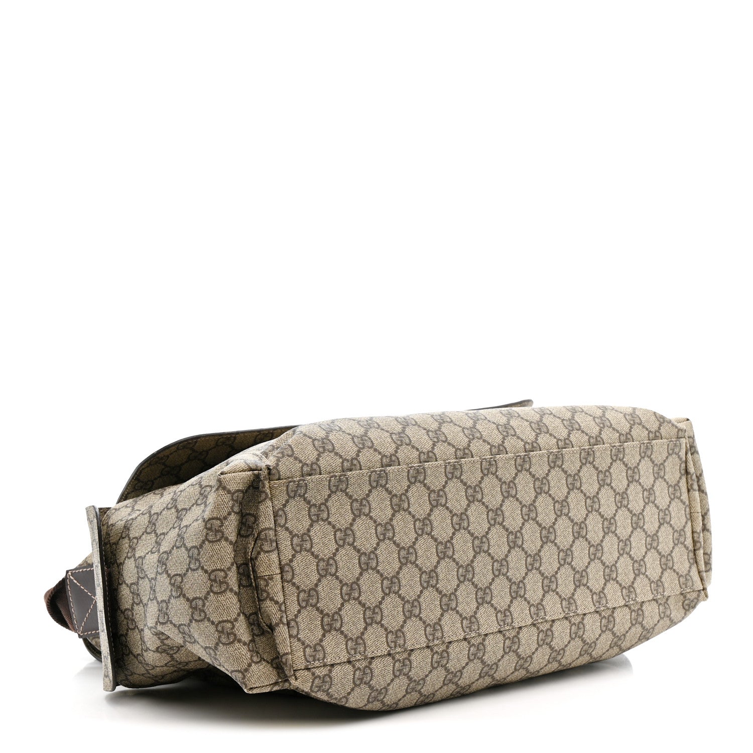 Gucci GG Plus Monogram Messenger Diaper Bag Dark Brown