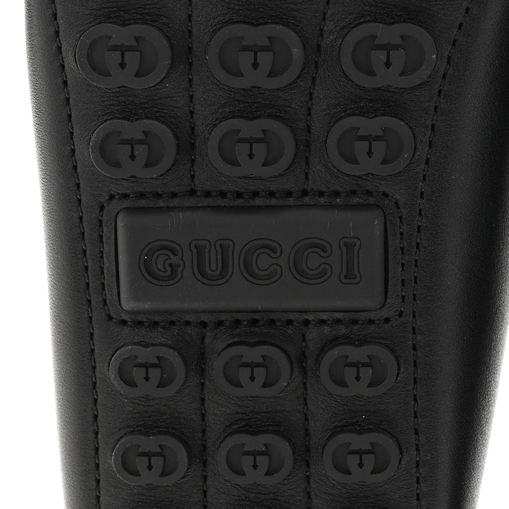 Gucci Soft Clove Calfskin Mens Horsebit Driver Loafers 9.5 Black