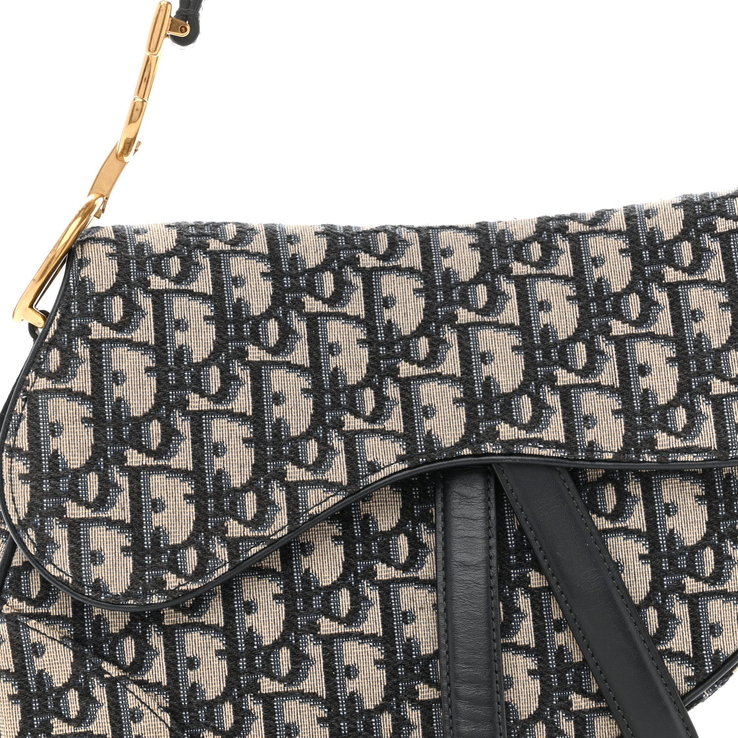 Christian Dior Oblique Saddle Bag Blue