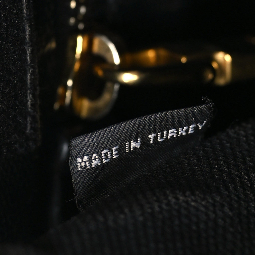 Prada Denim Canapa Logo Tote Black