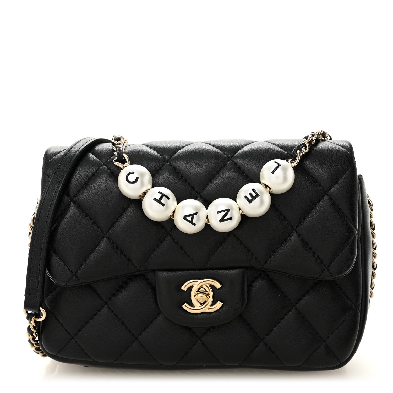 Chanel Lambskin Quilted Small My Precious Flap Black