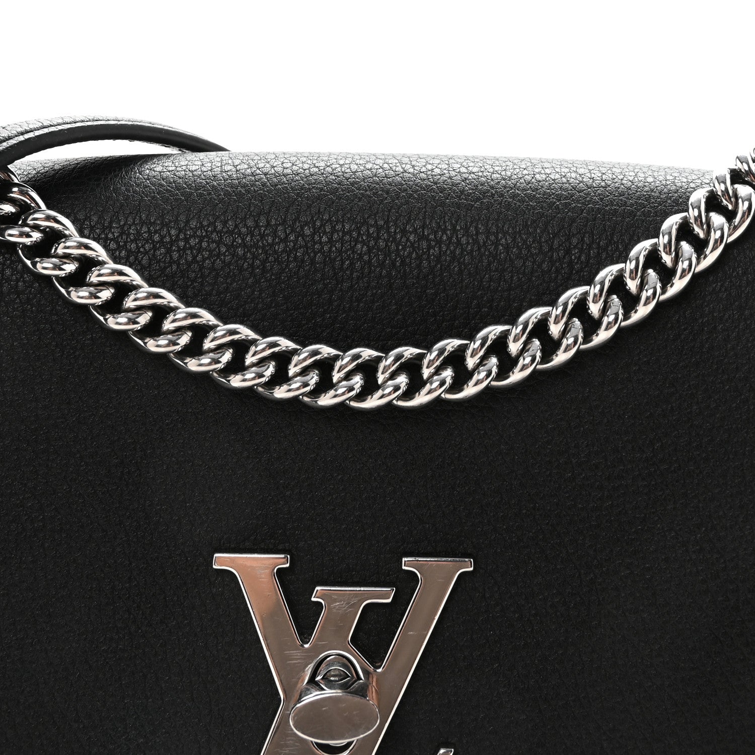 Louis Vuitton Soft Calfskin My Lockme Chain Bag BB Black
