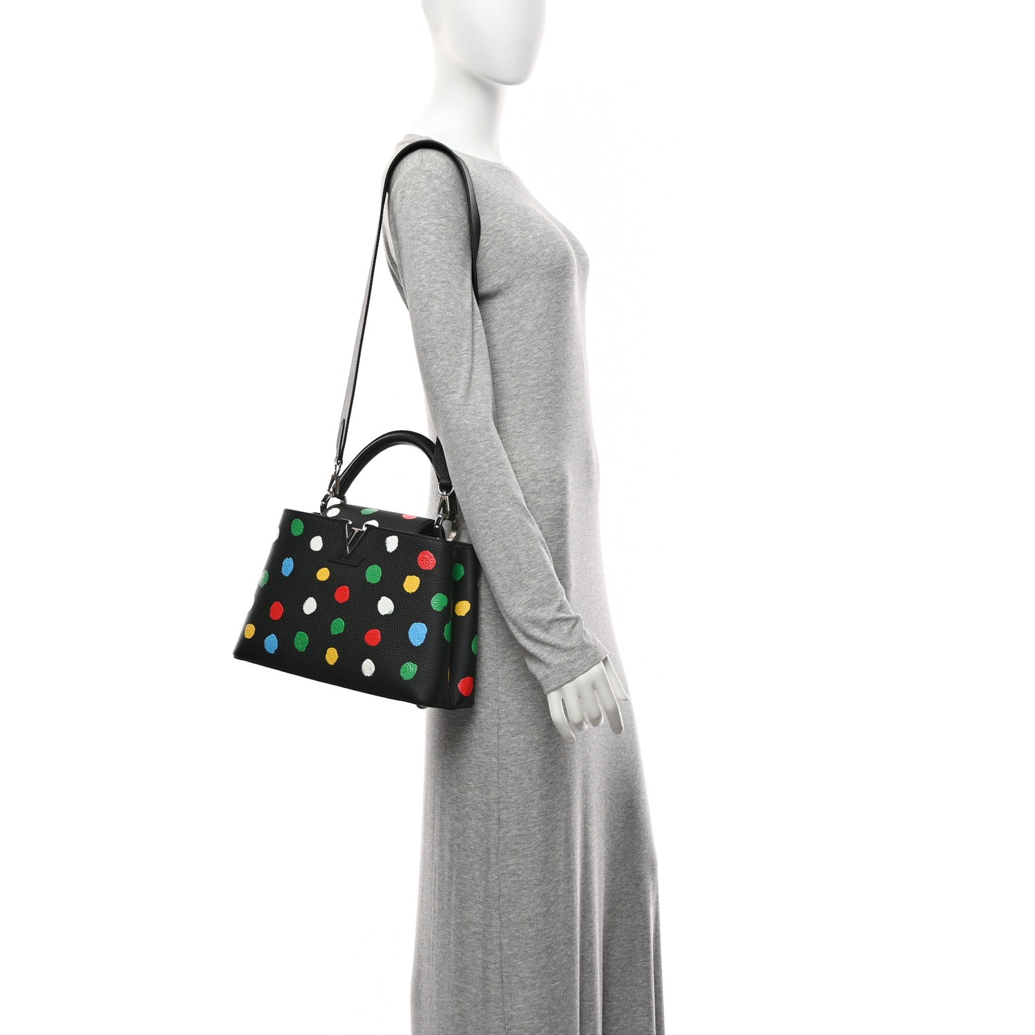 Louis Vuitton LV X YK Taurillon Capucine MM Black