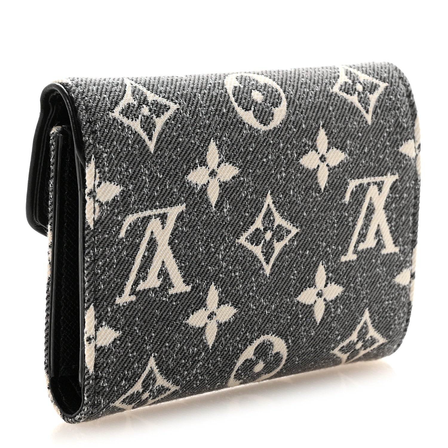 Louis Vuitton Denim Monogram Jacquard Victorine Wallet Grey