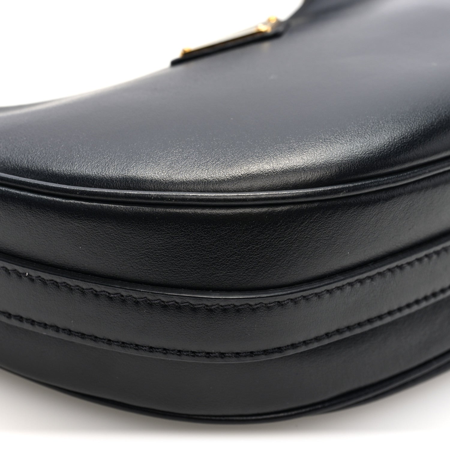 Prada Soft Calfskin Arque Shoulder Bag Black