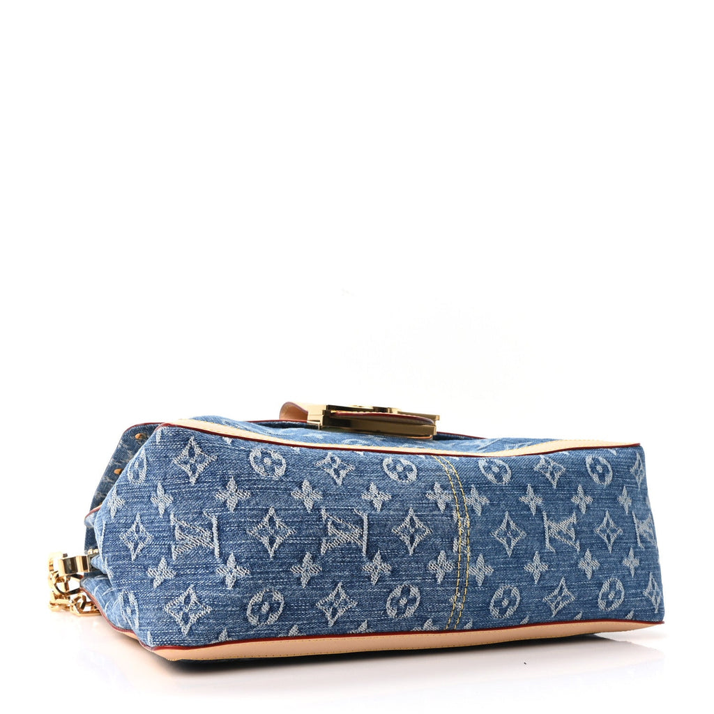 Louis Vuitton Denim Monogram Dauphine Soft GM Blue