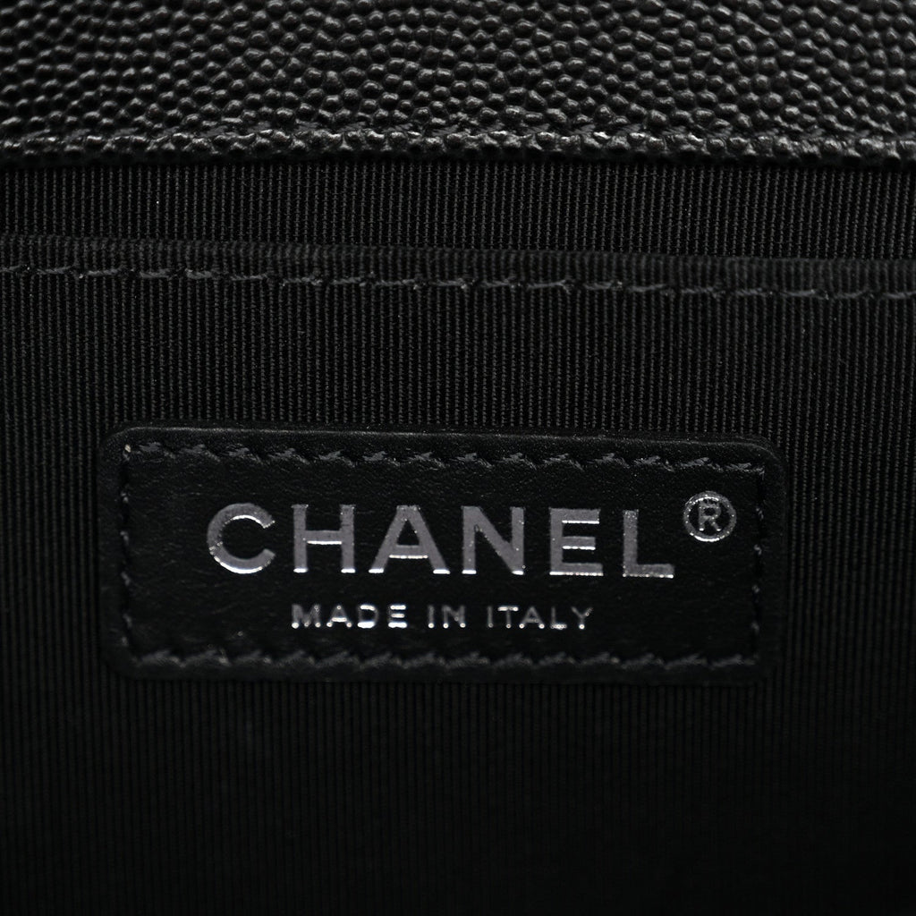 Chanel Caviar Quilted Medium Boy Flap Black
