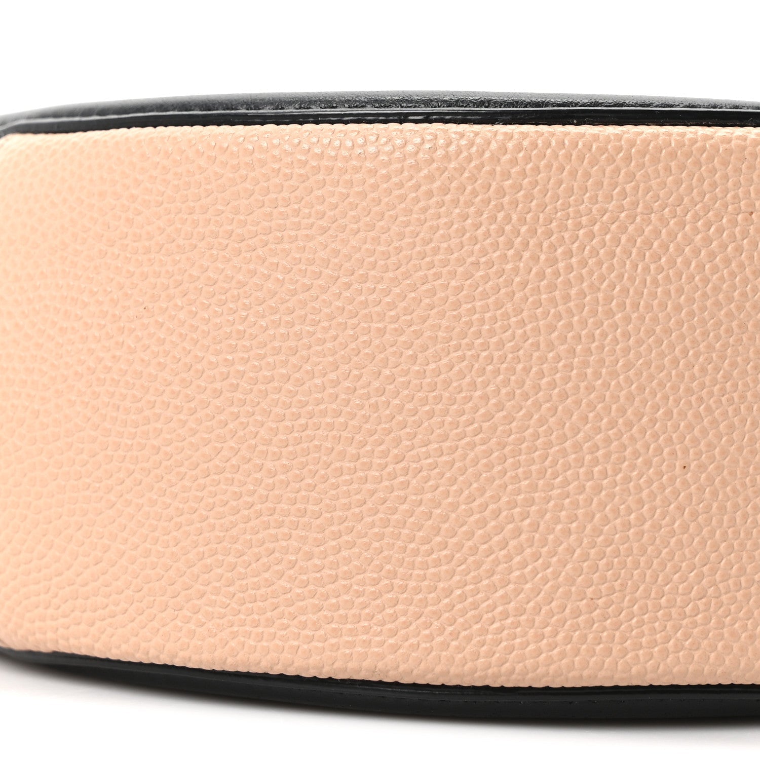 Chanel Caviar Quilted Round Filigree Crossbody Beige Black