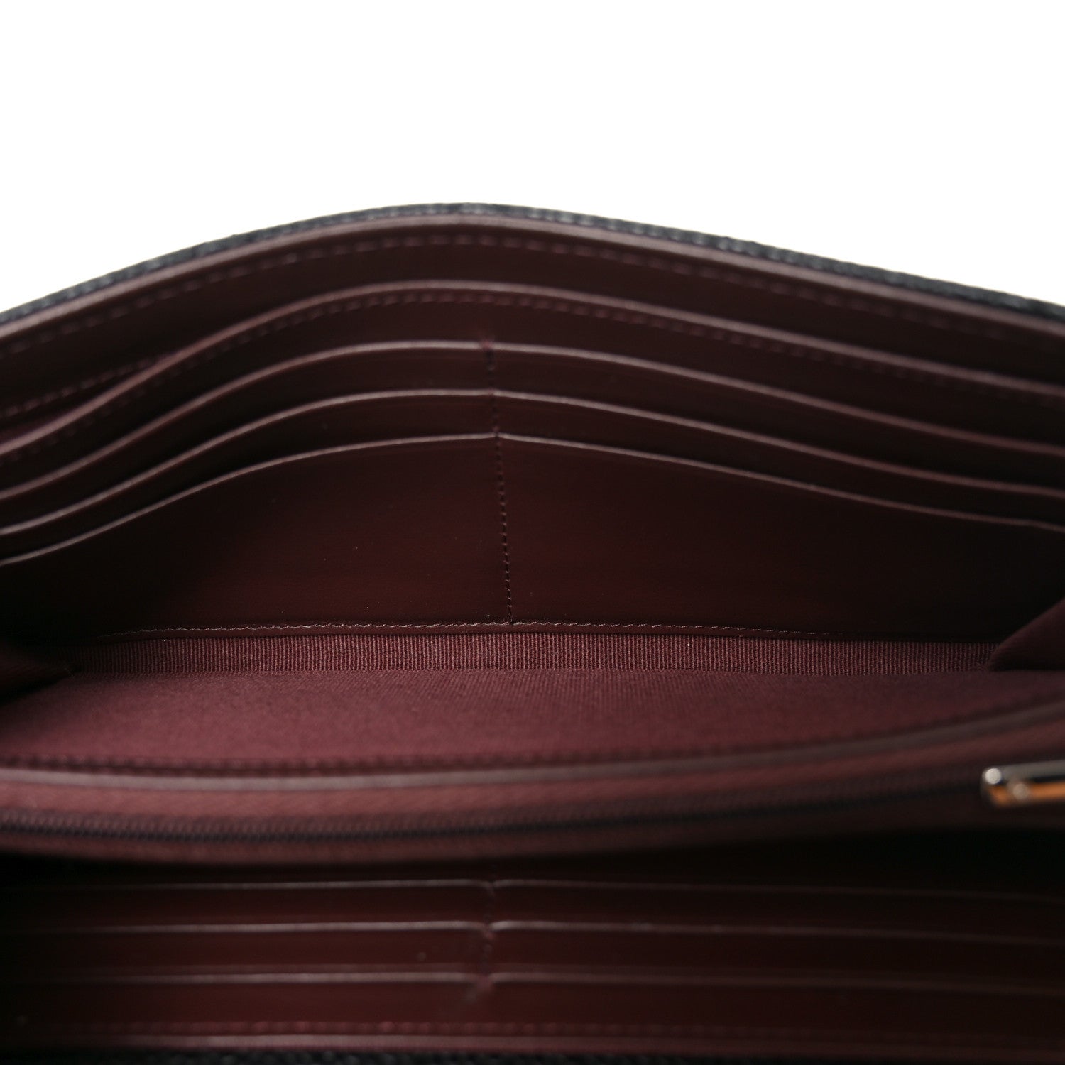 Caviar Quilted Large Gusset Flap Wallet Black