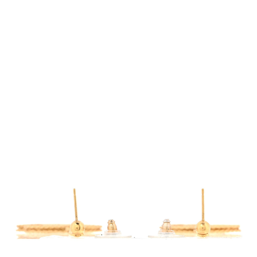 CC Drop Earrings Matte Gold