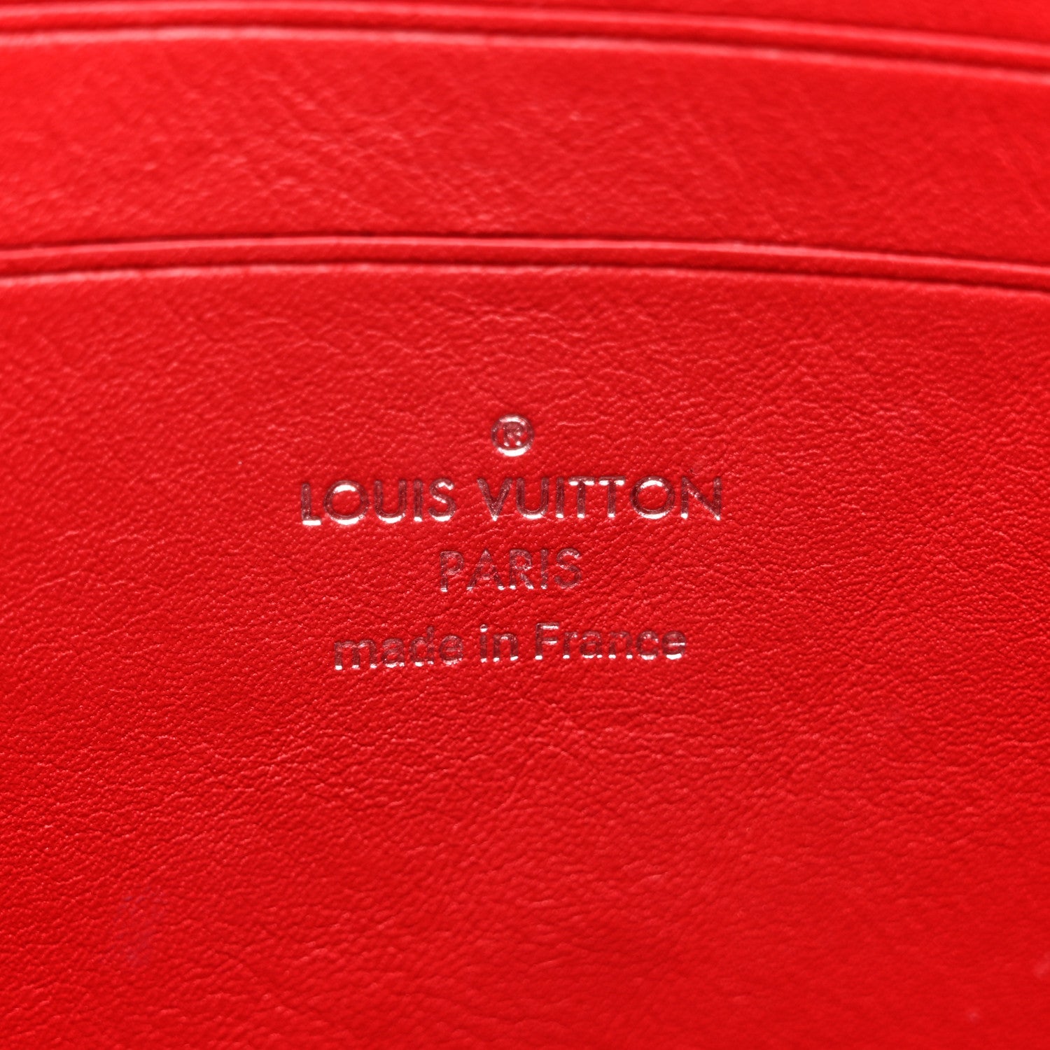 Louis Vuitton Calfskin New Wave Zipped Pochette Ecarlate
