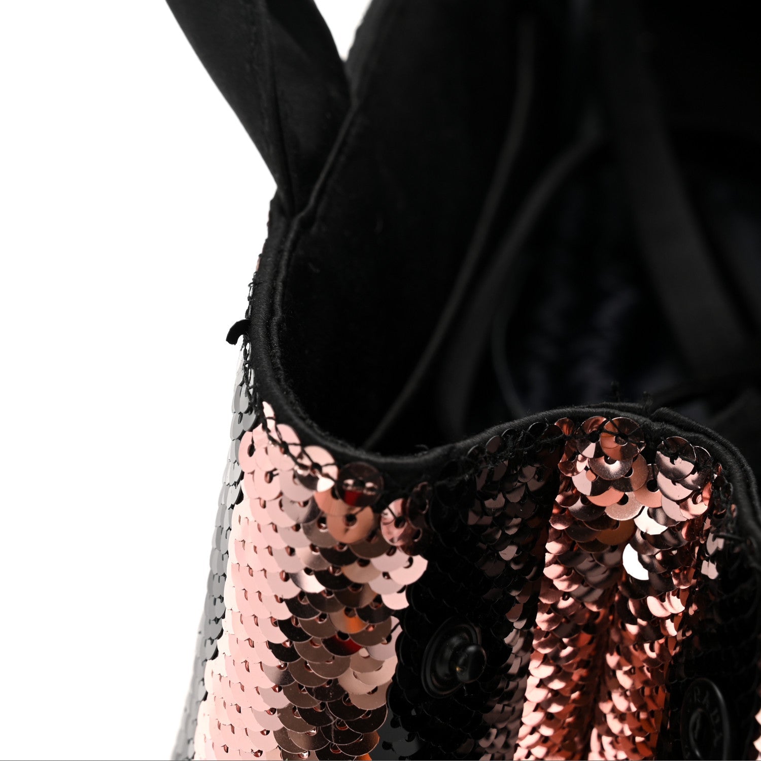 Prada Sequin Broccato Tote Black Cipria