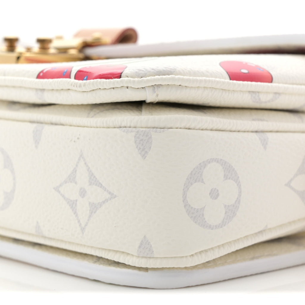 Louis Vuitton LV X TM Monogram Cerises Pochette Metis East West White