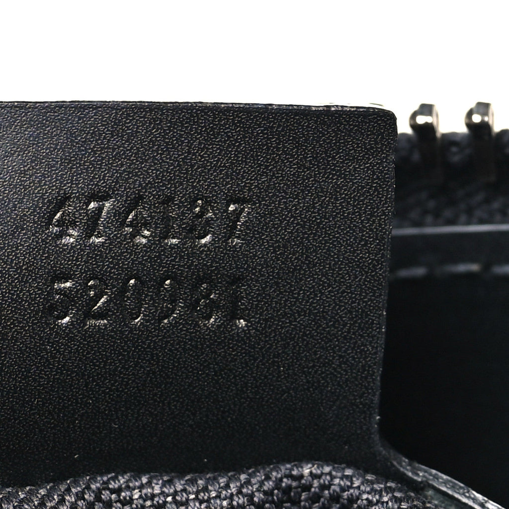Gucci GG Supreme Monogram Web Small Flat Messenger Bag Black Grey