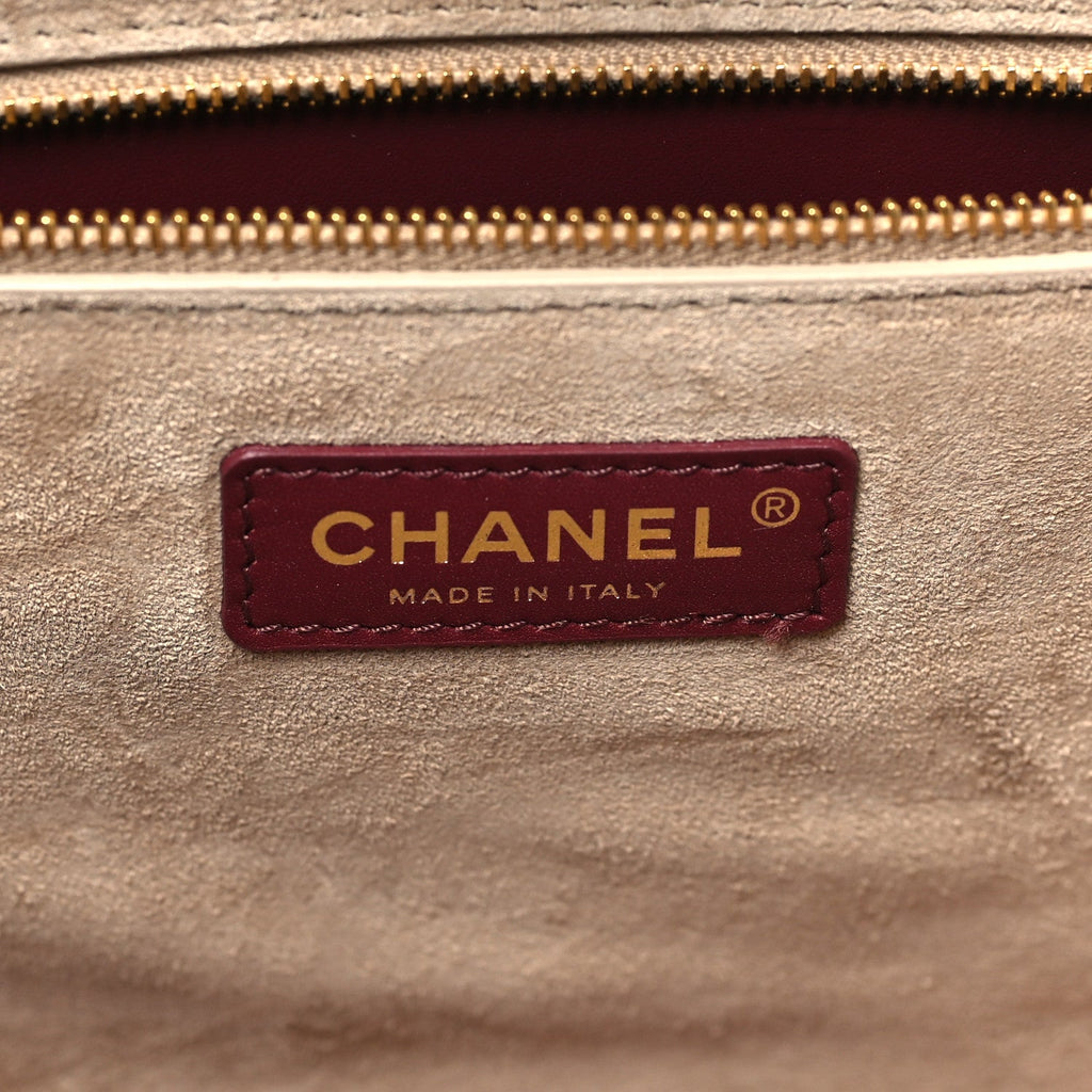 Chanel Calfskin Archetype Small Shopping Tote Dark Burgundy