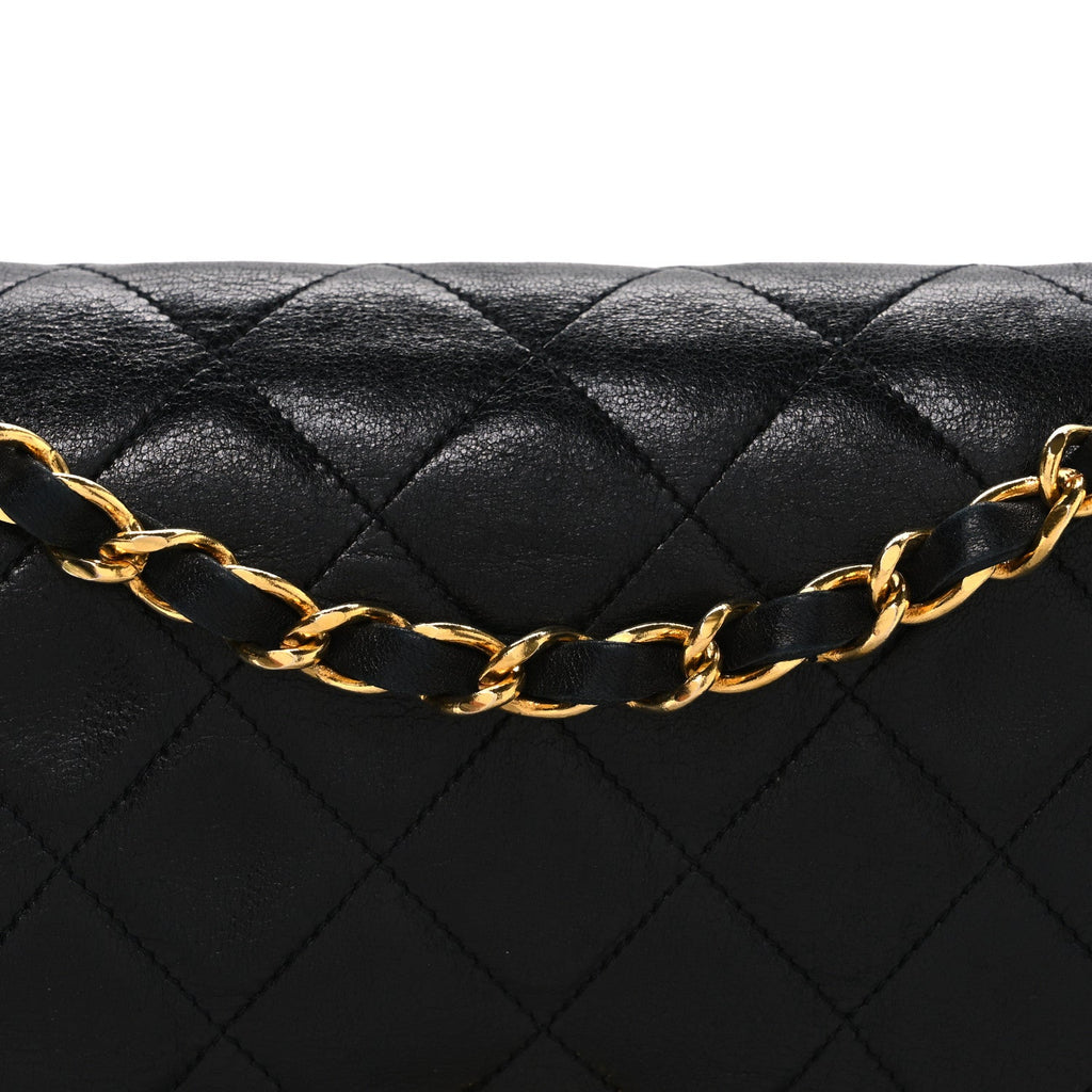 Chanel Lambskin Quilted Small Double Flap Black