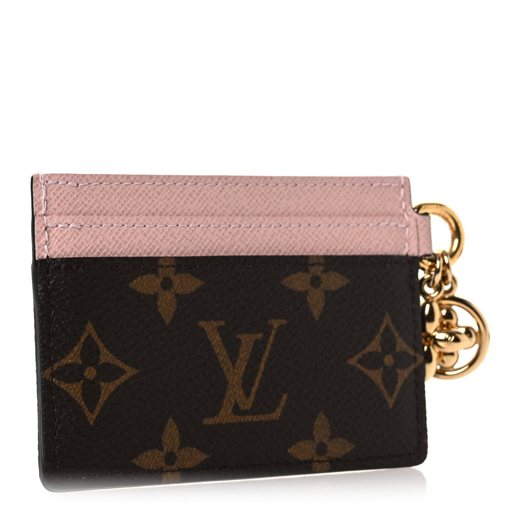 Louis Vuitton Monogram LV Charms Card Holder Rose Ballerine