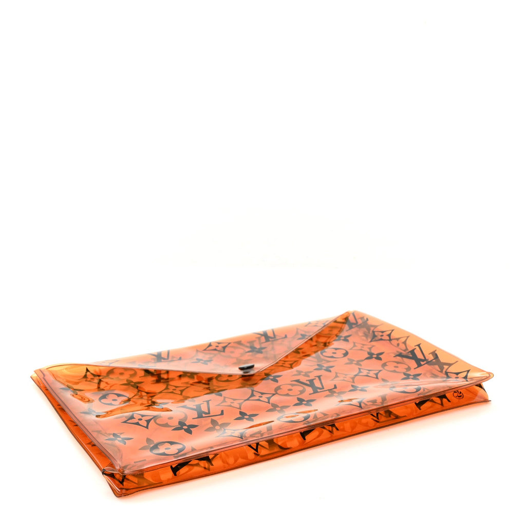 Louis Vuitton PVC Monogram Printed Envelope Pouch Orange