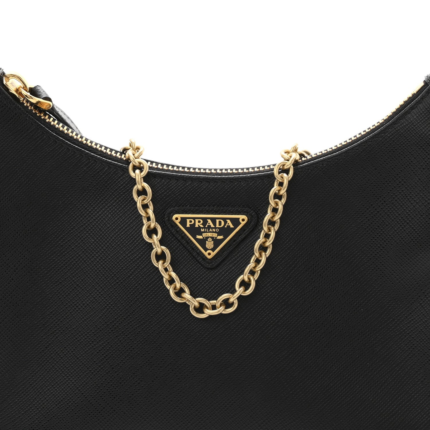 Prada Saffiano Lux Re-Edition 2005 Shoulder Bag Black
