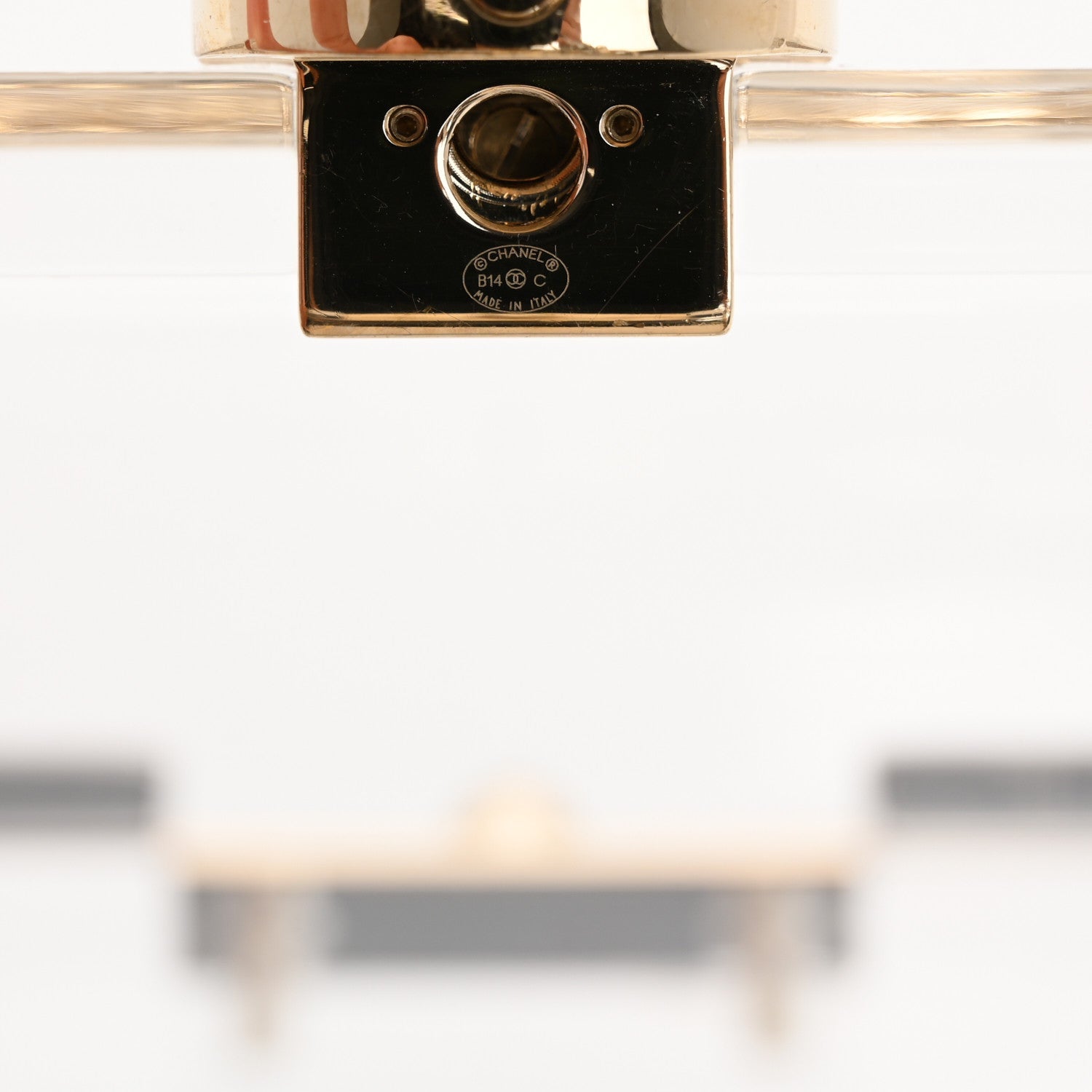 Chanel Transluscent Plexiglass Perfume Bottle Clutch