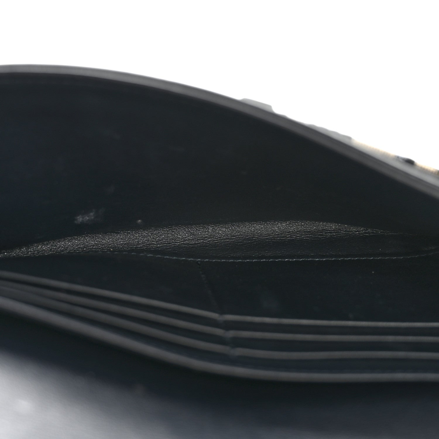 Christian Dior Oblique Saddle Chain Long Wallet Blue