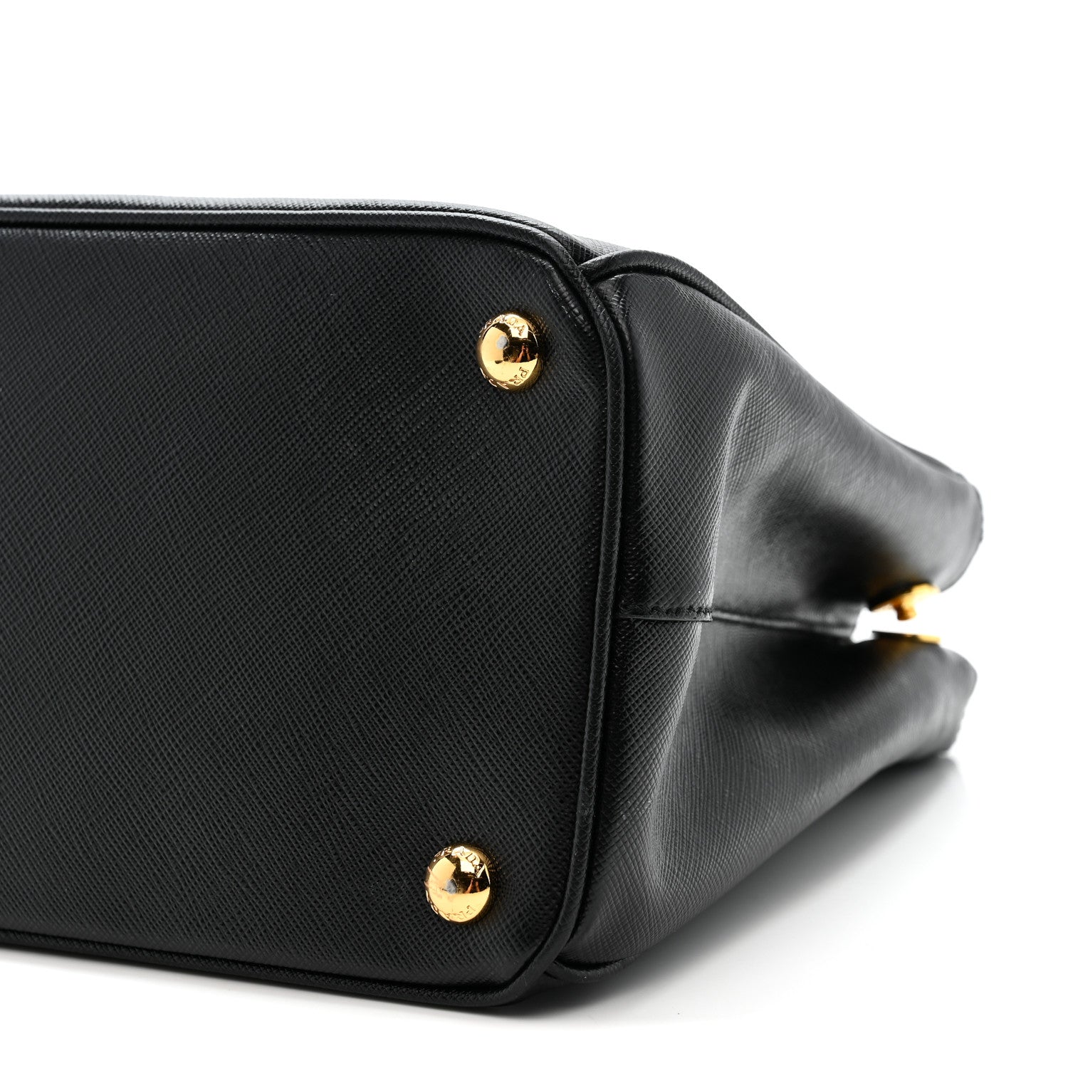 Prada Saffiano Small Galleria Double Zip Tote Black