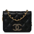 Chanel Lambskin Quilted Mini CC Flap Black
