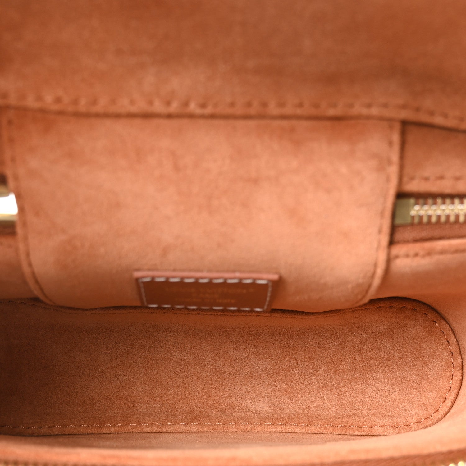 Louis Vuitton Grained Calfskin Low Key Vanity Pouch Cognac