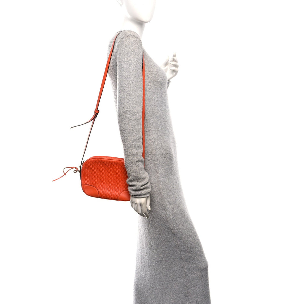 Gucci Soft Microguccissima Mini Bree Messenger Bag Sun Orange