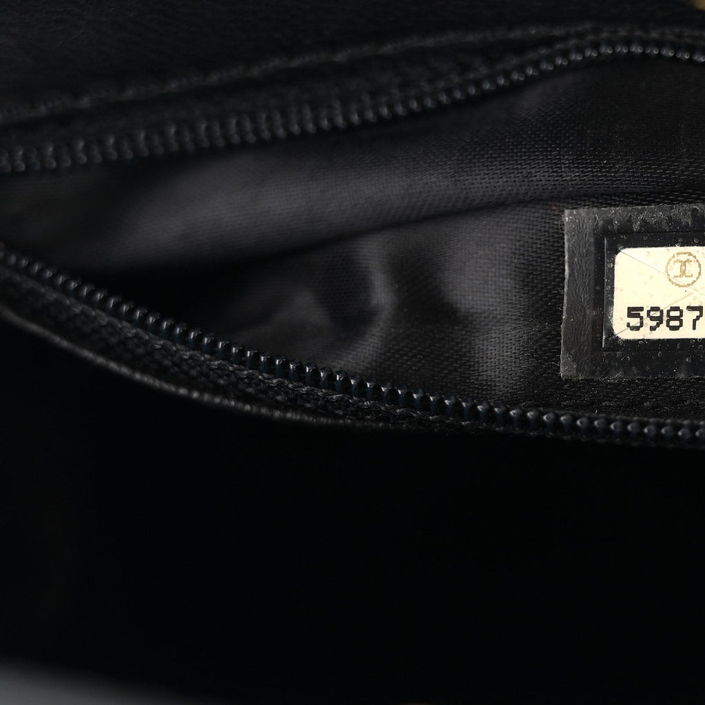 Chanel Lambskin Stitched Small Tote Black