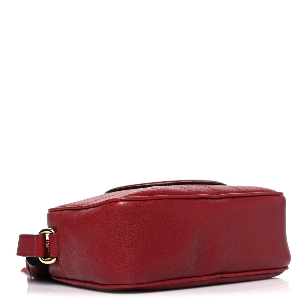Gucci Sakai Be Green Calfskin Diagonal Stitched Small Blondie Shoulder Bag Rosso