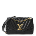 Louis Vuitton Calfskin LV New Wave Chain Bag Black