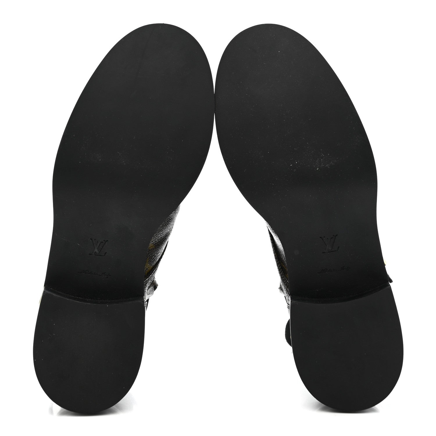 Louis Vuitton Calfskin Monogram Wonderland Flat Ranger Boots 39 Black