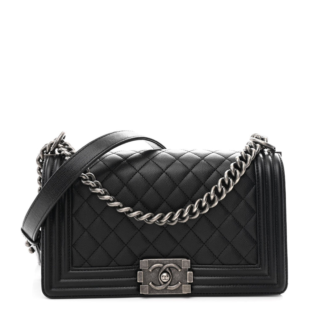 Chanel Caviar Quilted Medium Boy Flap Black