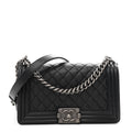 Chanel Caviar Quilted Medium Boy Flap Black
