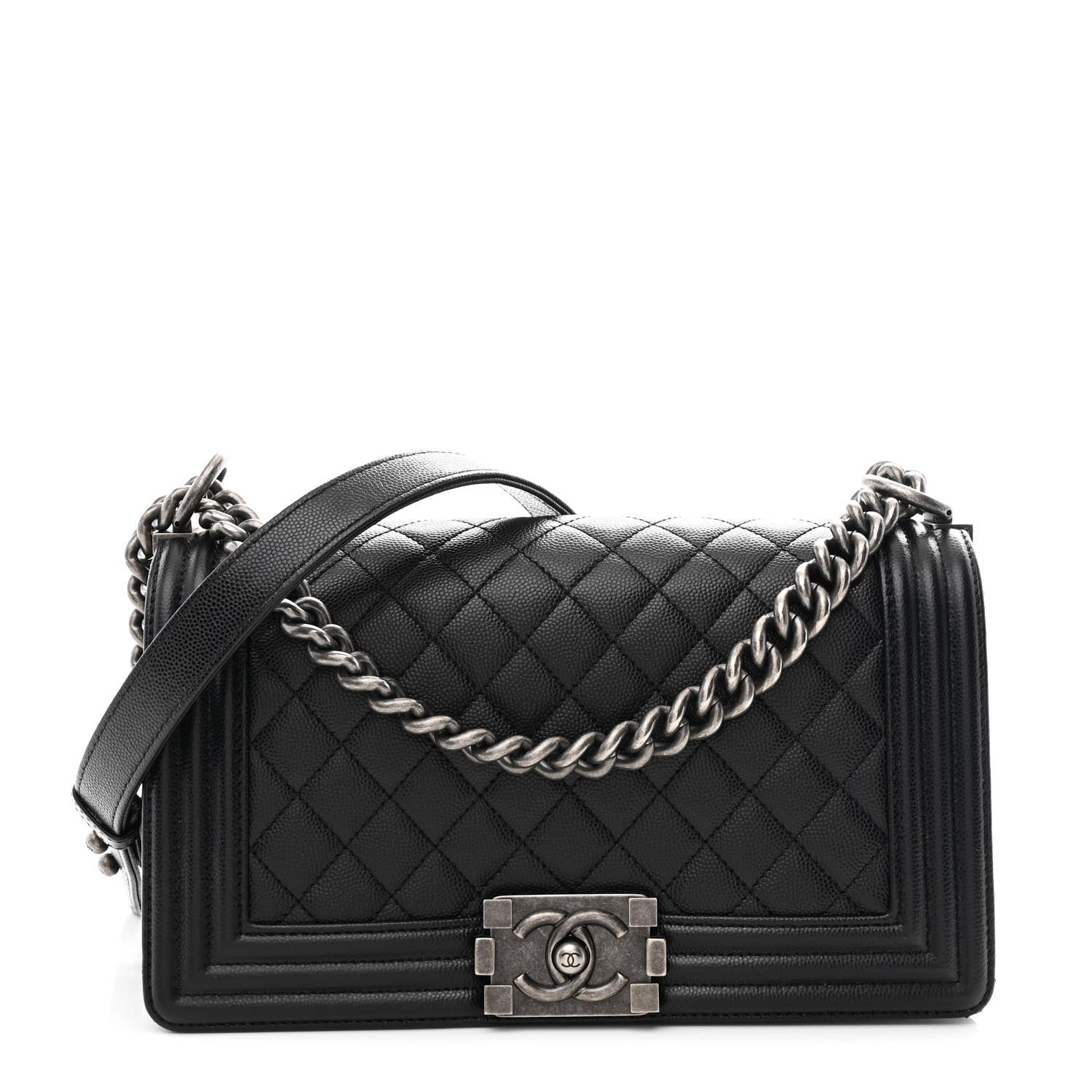 Chanel Caviar Quilted Medium Boy Flap Black
