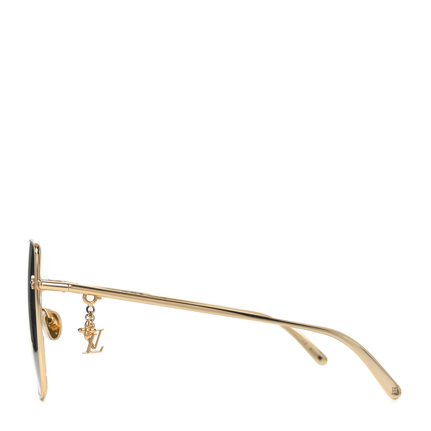 Louis Vuitton Metal LV Charm Cat Eye Sunglasses Z1720U Gold