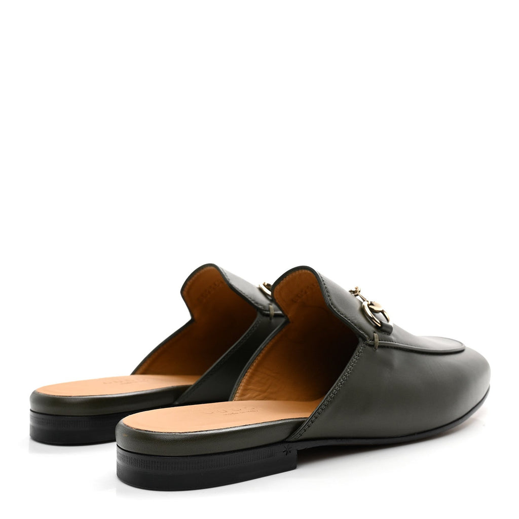 Gucci Calfskin Womens Princetown Slippers 37 Luscious Green