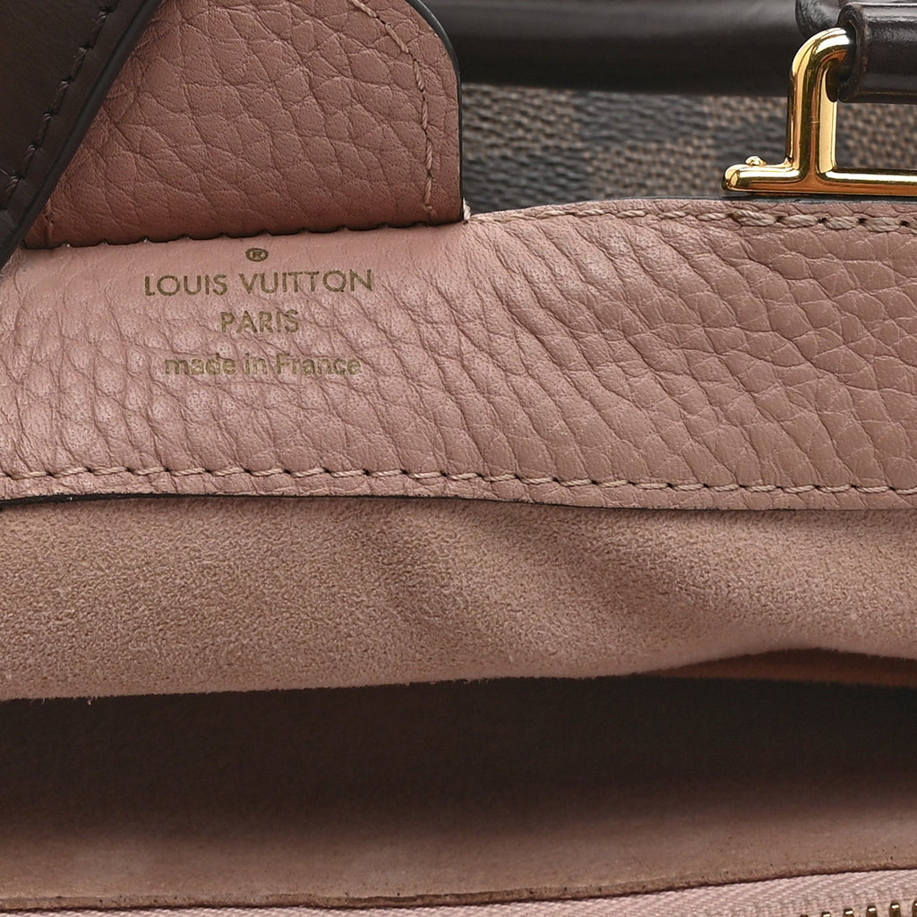 Louis Vuitton Damier Ebene Cuir Taurillon Brittany Magnolia