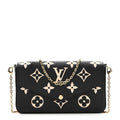 Louis Vuitton Empreinte Monogram Giant Felicie Pochette Black Beige