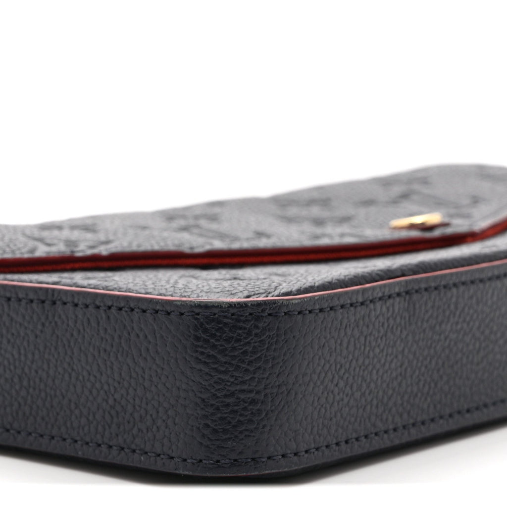 Louis Vuitton Empreinte Pochette Felicie Chain Wallet Marine Rouge