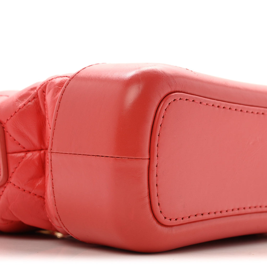 Chanel Aged Calfskin Quilted Small Gabrielle Hobo Pink