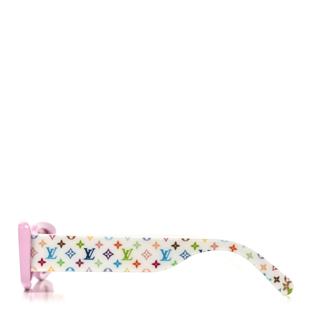 Louis Vuitton LV X TM Acetate Monogram Multicolor Cat Eye Sunglasses Z2711W Rose White