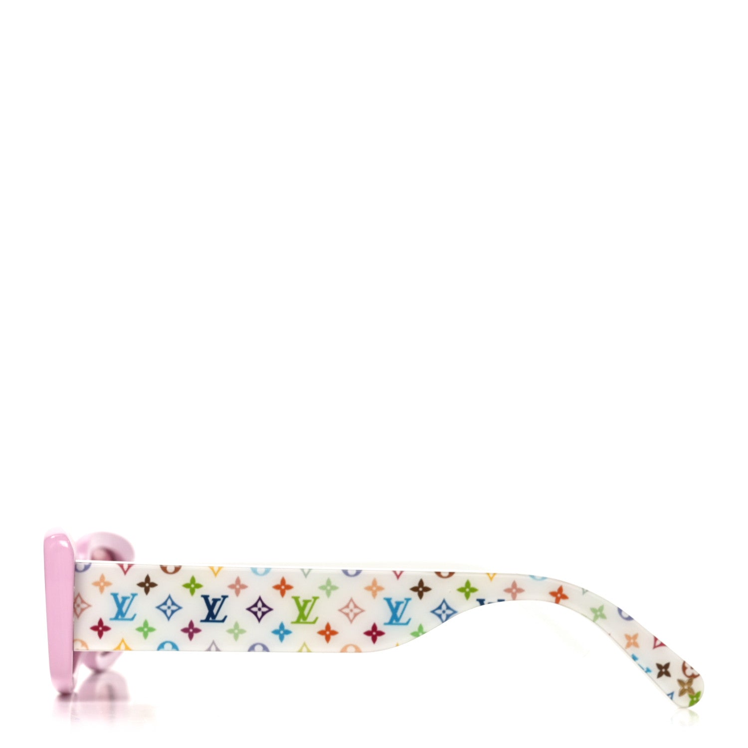 Louis Vuitton LV X TM Acetate Monogram Multicolor Cat Eye Sunglasses Z2711W Rose White