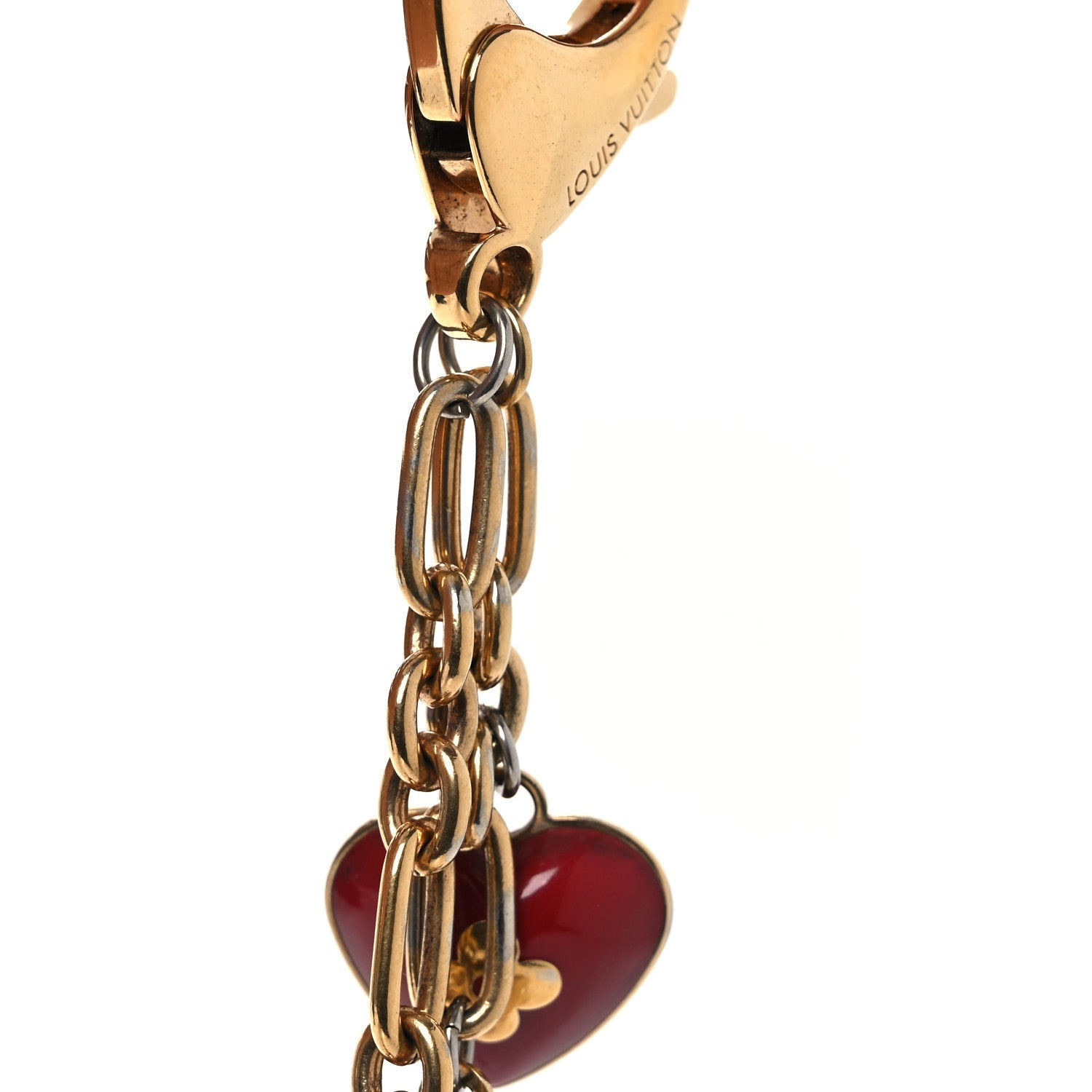 Louis Vuitton Coeurs Heart Bag Charm Key Holder Red