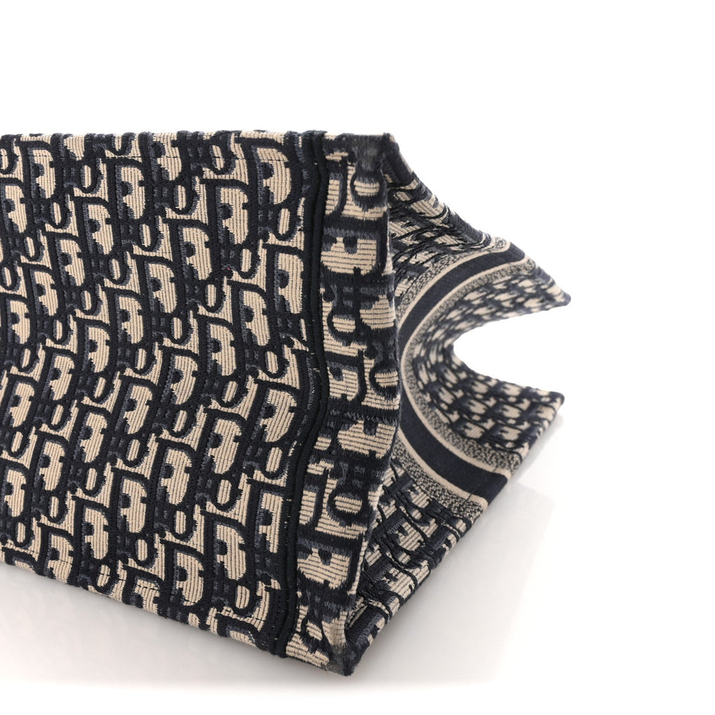 Christian Dior Oblique Large Book Tote Blue Multicolor