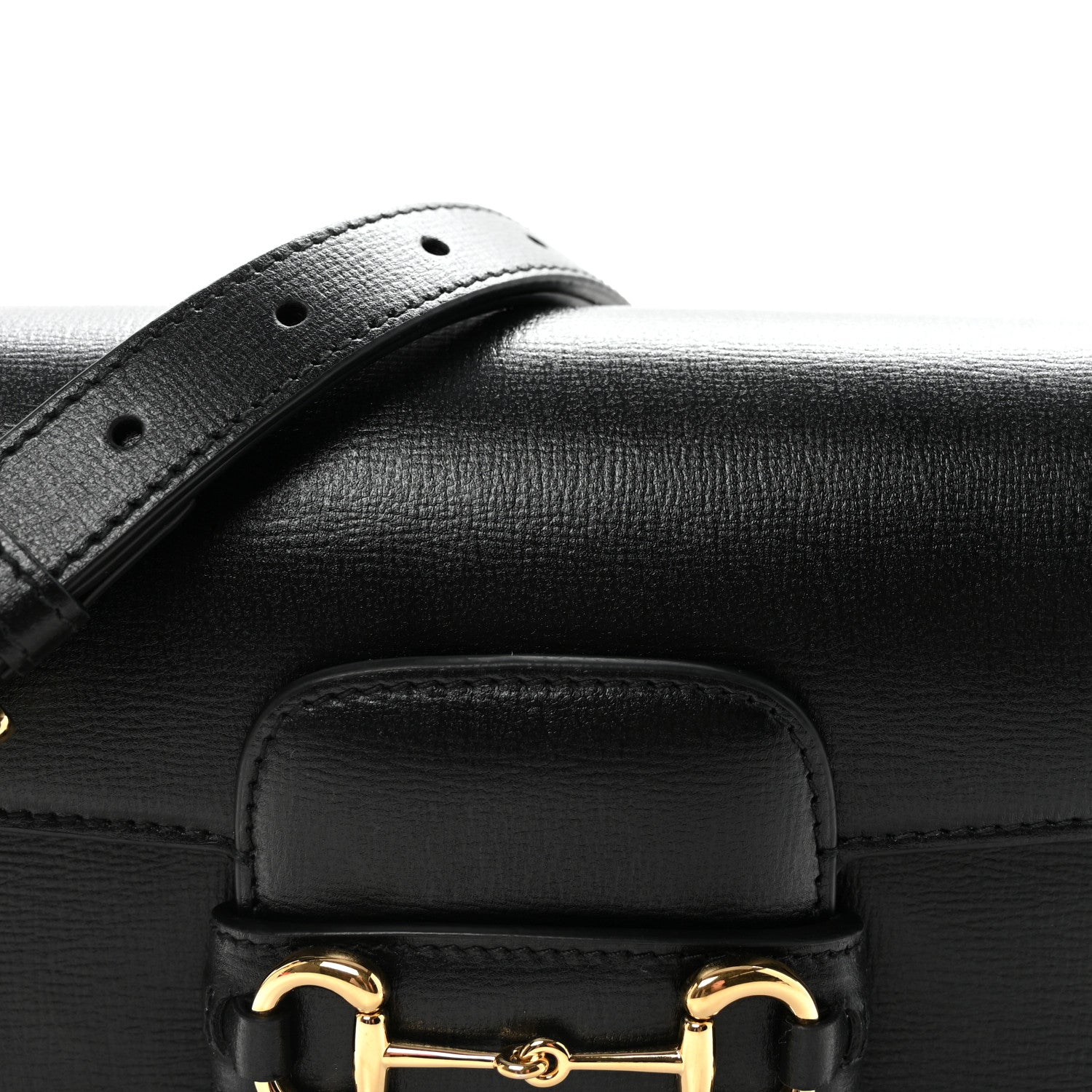 Gucci Azalea Calfskin Web Mini Horsebit 1955 Shoulder Bag Black